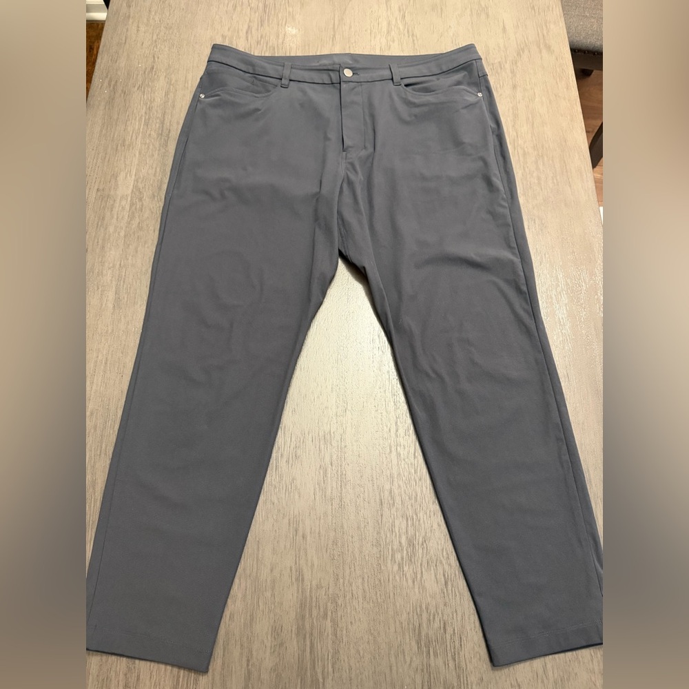 Lululemon Men's ABC Slim Fit 5-Pocket Pant Warpstreme Size 38 Dark Grey